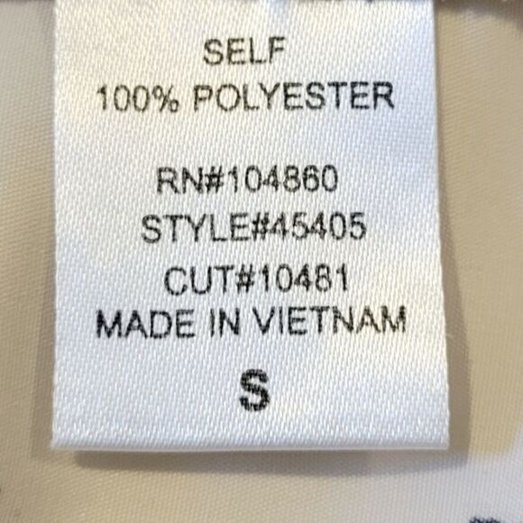 Chloe K Cream Horse Patterned V-neck With Tie Sleeveless Blouse Size S - Picture 7 of 8